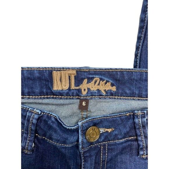 Kut from the Kloth Dark Wash Slim Fit Stretch Denim Jeans Sz 6 - Picture 7 of 9